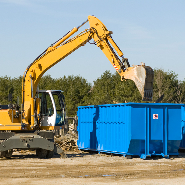 what size residential dumpster rentals are available in Warne NC